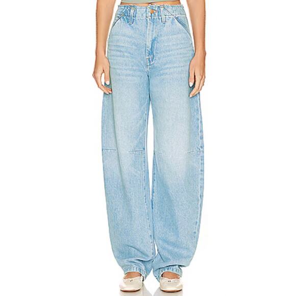 MOTHER Denim - Mother SNACKS! The Kegger Utility Heel denim light blue size 33